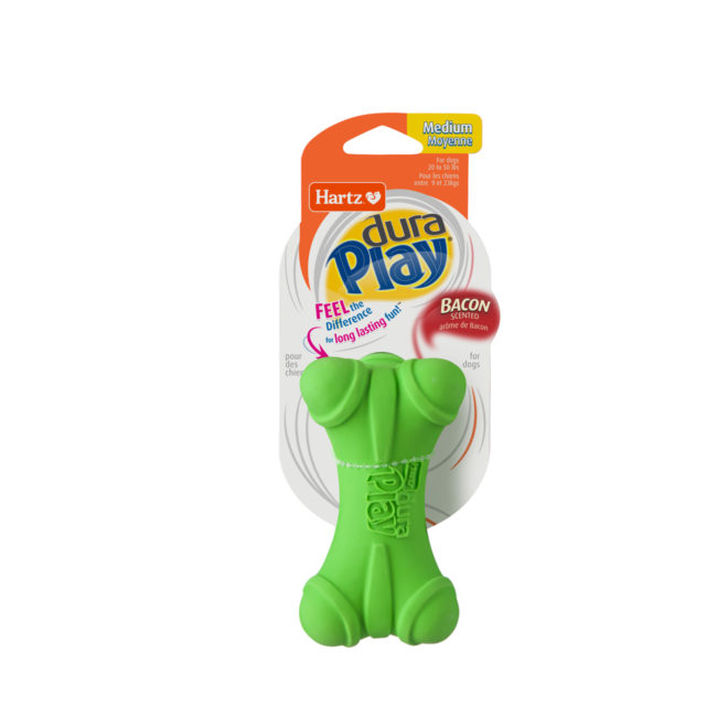 Hartz DuraPlay green latex toy for teething and senior dogs, Hartz SKU# 3270099282