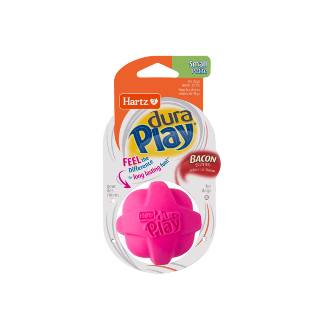 Hartz DuraPlay soft pink latex ball for small dogs, Hartz SKU# 3270099394