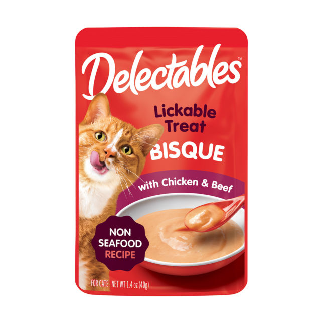 Delectables™ Lickable Treat - Bisque - Chicken & Beef - Non-Seafood Recipe