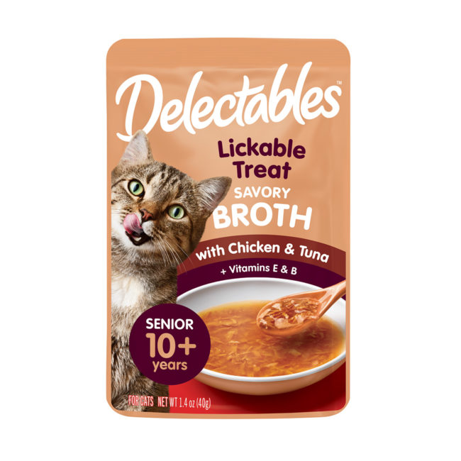 Delectables™ Lickable Treat - Savory Broths - Senior 10+ with Chicken & Tuna