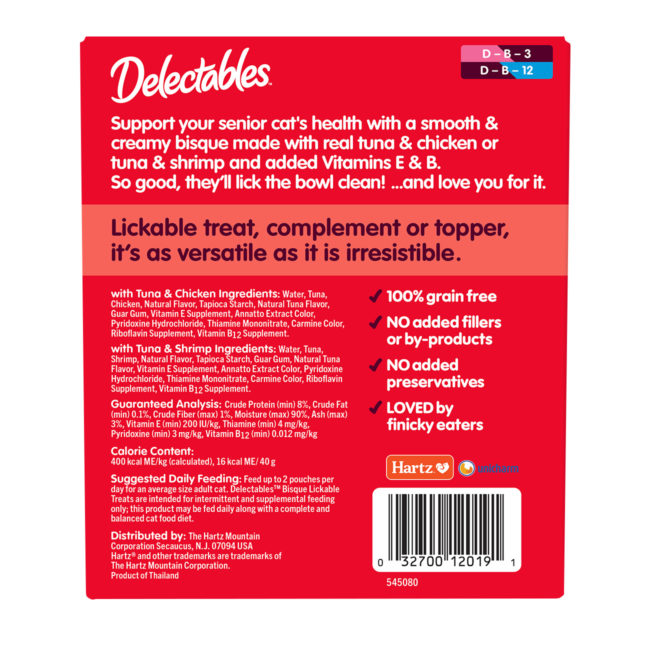 Delectables™ Lickable Treat – Bisque Senior 10+ Variety 12 Pack