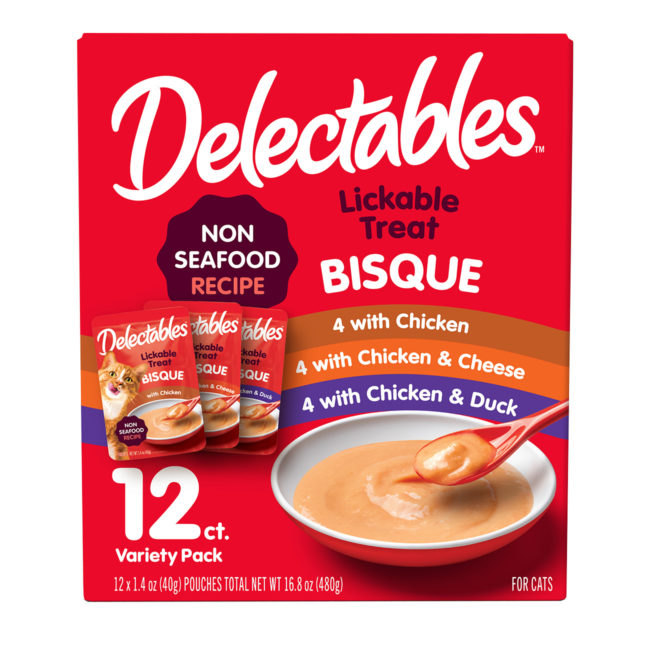 Delectables™ Lickable Treat – Bisque Non-Seafood Recipe 12 Pack Variety