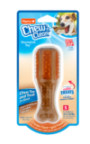 Hartz Chew N Clean drumstick dog toy. Front of dental dog toy package. Hartz SKU# 3270012007.