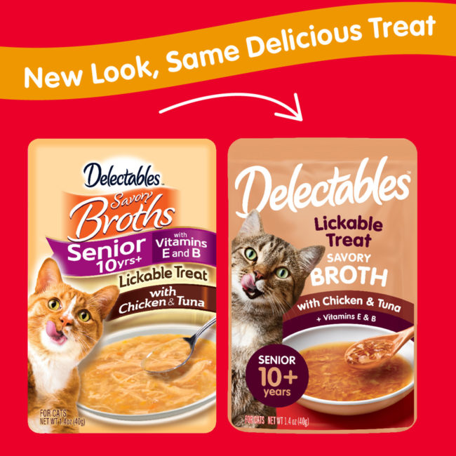 Delectables™ Lickable Treat - Savory Broths - Senior 10+ with Chicken & Tuna