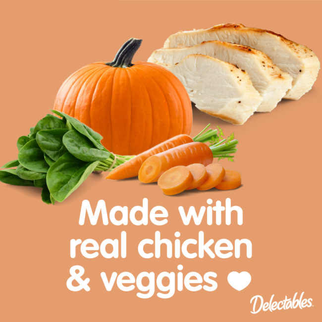 Delectables - Made with real chicken & veggies
