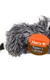 Squeaky dog toy in the shape of a plush raccoon, Hartz SKU# 3270004349