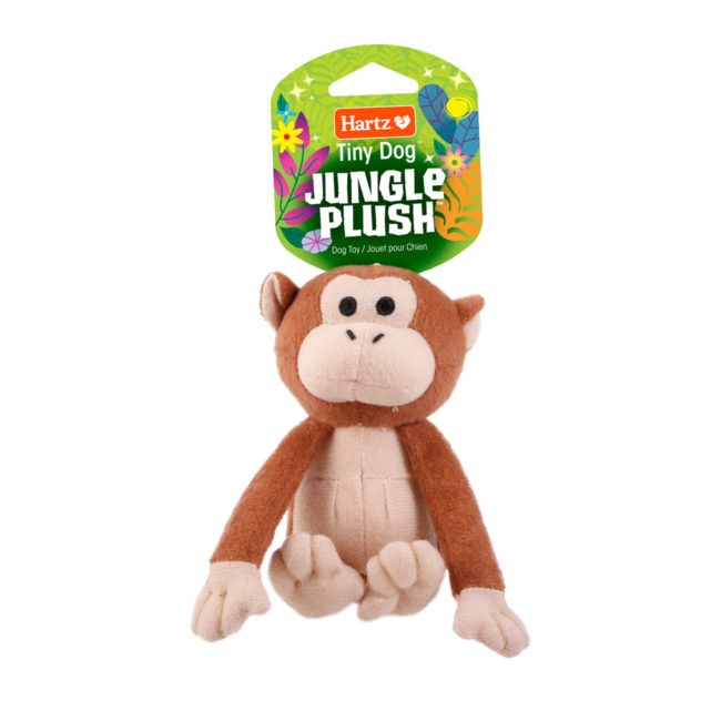 Squeaky plush monkey dog toy, Hartz SKU# 3270004353
