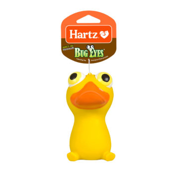 Hartz bug eyes latex squeaky dog toy, duck, Hartz SKU# 3270010933