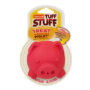 Hartz SKU#3270011228. Hartz tuff stuff treat hogging piglet. Front view of red dog toy interactive.
