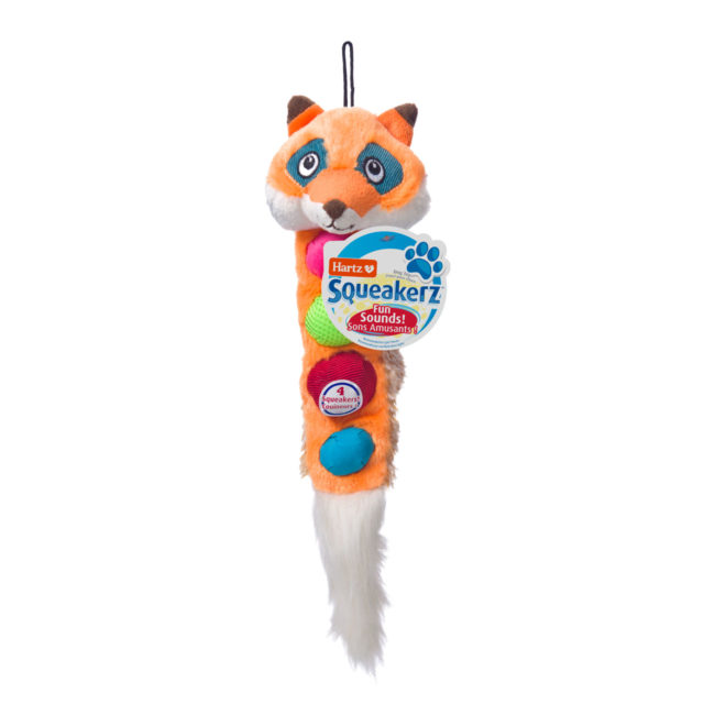Hartz squeakerz plush fox squeaky dog toy. Hartz SKU# 3270015570