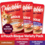 Delectables Lickable Treat. A wet cat treat with real chicken and no seafood in a bisque texture. Hartz SKU# 3270050436