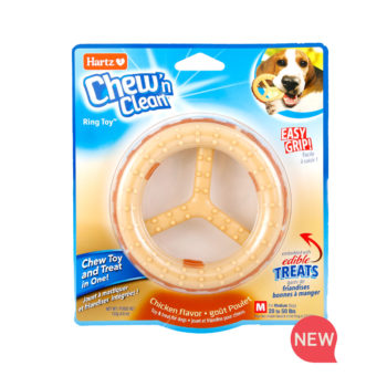 New! Hartz Chew 'n Clean ring toy. Chew toy for dogs. Hartz SKU# 3270012003