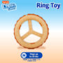Hartz Chew 'n Clean ring toy is a moderate dog chew toy for dogs up to 50lbs.