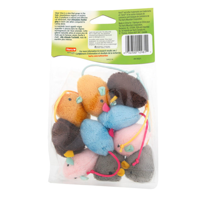 Hartz Cattraction Crinkle Mice one of the best cat toys with silver vine and catnip. Hartz Sku# 3270012981