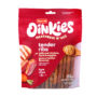 Oinkies Meathouse 'N' Veg Tender Ribs Dog Chews with chicken, duck, & veggies. Peanut butter flavored. Hartz SKU# 3270012984