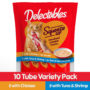 Delectables squeeze up cat treat. Chicken and Tuna & Shrimp lickable cat treats. Hartz SKU# 3270050426