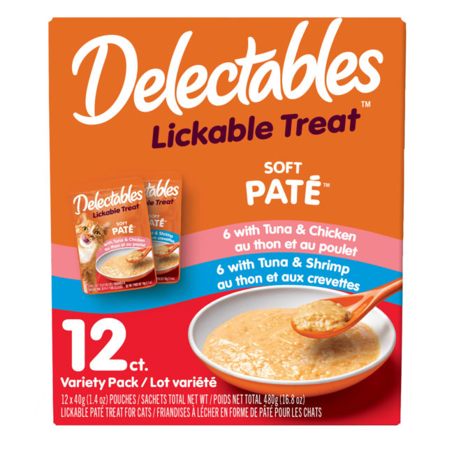 Delectables™ Lickable Treat – Soft Paté Tuna & Chicken. Hartz SKU# 3270050529