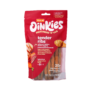 Oinkies Meathouse 'N' Veg Tender Ribs. Peanut butter flavored dog chews with chicken, duck, & veggies. Hartz SKU# 3270050537