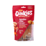 Oinkies Meathouse 'N' Veg Tender Ribs. Peanut butter flavored dog chews with chicken, duck, & veggies. Hartz SKU# 3270050537