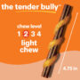 Oinkies Tender Bully dog chew treat. A light chew for dogs.