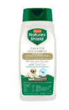 Hartz Nature's Shield shampoo for dogs. Front of package. Hartz SKU#3270012991.