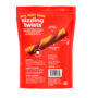 Hartz Oinkies Porkalicious dog treats. Sizzling twists. Back of package. Hartz SKU# 3270015376.