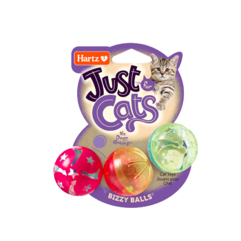 Hartz Just for Cats Bizzy Balls cat toys.