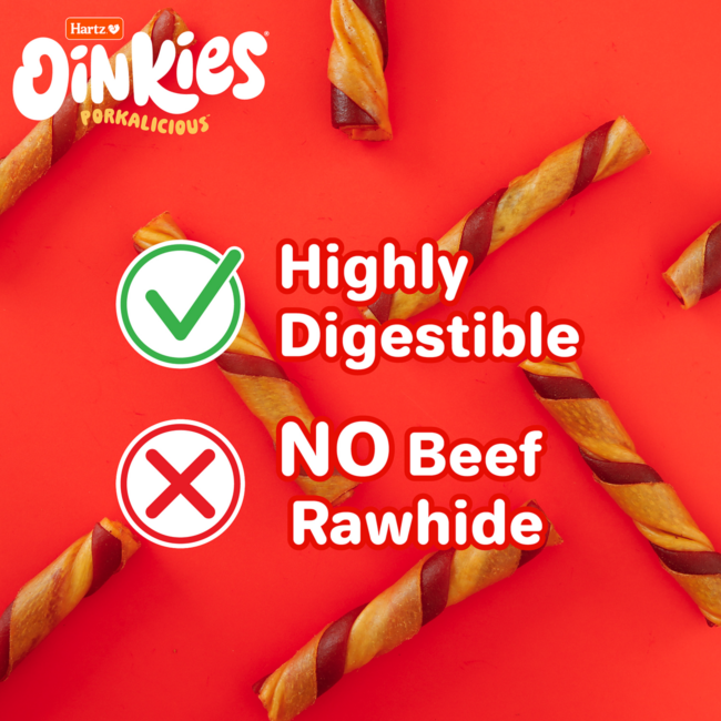 Oinkies. Highly digestable. No beef rawhide.