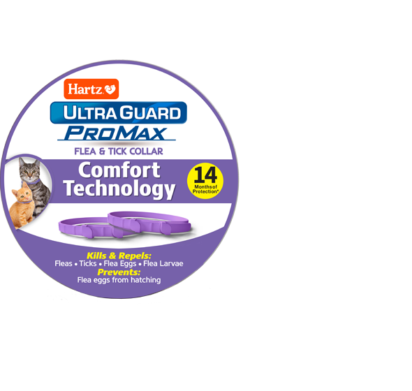 Hartz UltraGuard ProMax flea and tick collars for cats.