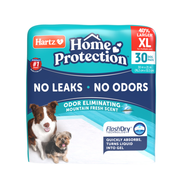 Hartz home protection dog pads with mountain fresh scent.