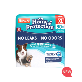 New Hartz home protection dog pads with mountain fresh scent.