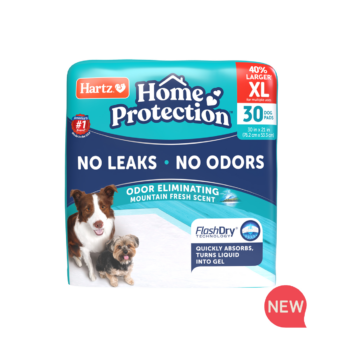 New Hartz home protection dog pads with mountain fresh scent.