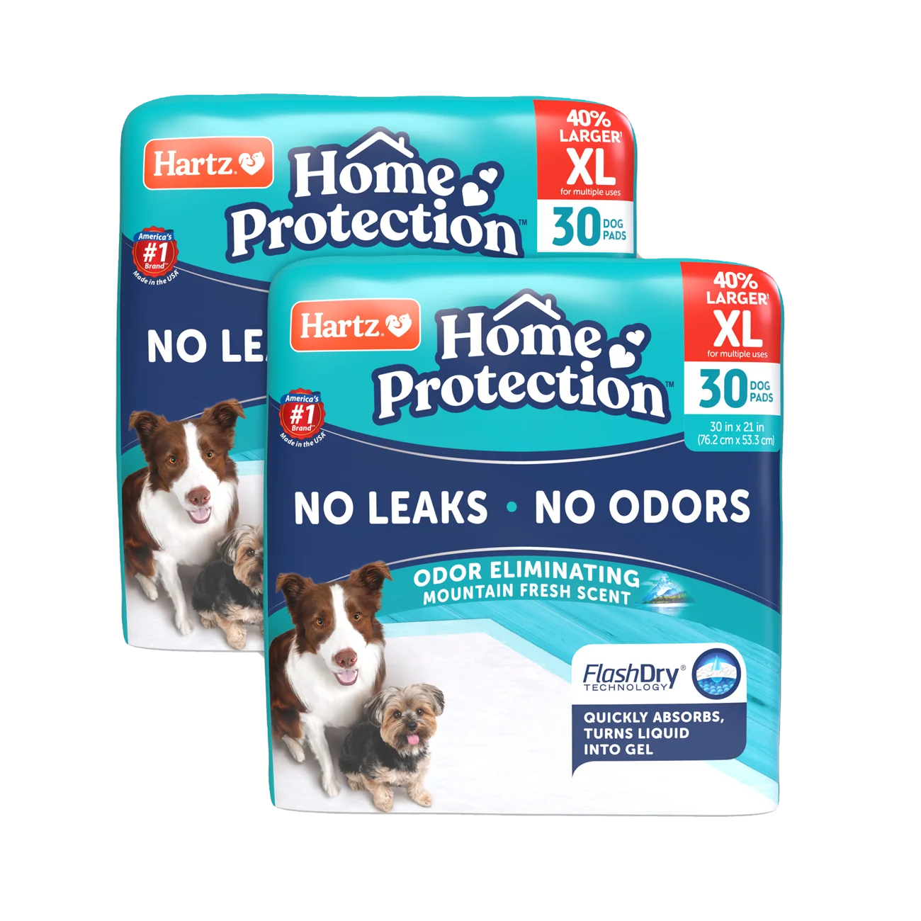Hartz Home Protection Odor Eliminating XL Dog Pads 60 count Mountain Fresh Scent Hartz