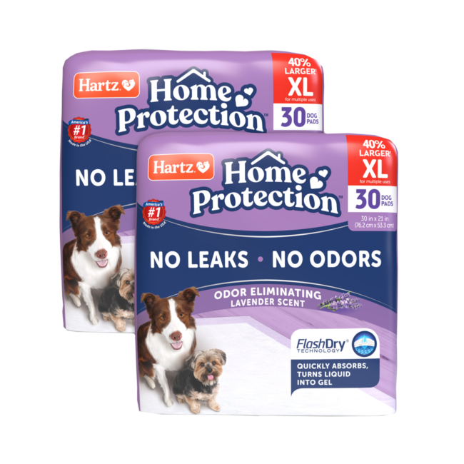 Hartz Home Protection Odor Eliminating XL dog pads. Lavender scent. 60 count.