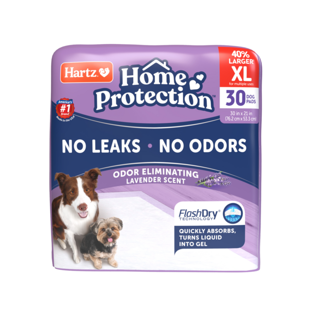 Hartz Home Protection Odor Eliminating XL dog pads. Lavender scent.
