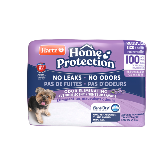 Hartz® Home Protection™ Odor Eliminating Dog Pads 100 Count - Lavender Scent