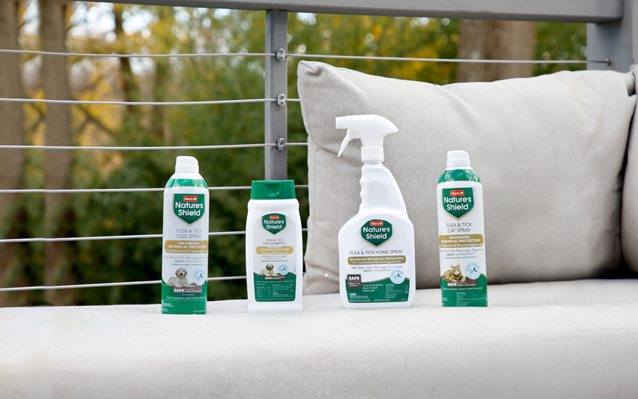 Keep your pet and family safe from pesticides with Hartz Nature's Shield natural flea and tick products for dogs, cats and home.