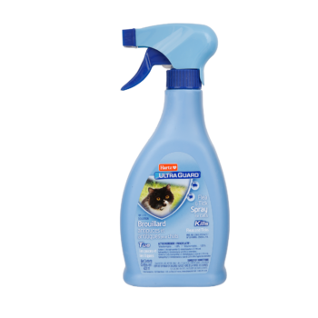 Hartz Ultraguard flea & tick spray for cats. Front of package.