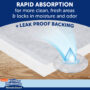 Rapid absorption accounts for this being an odor preventing dog pad