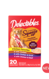 NEW! Delectables Squeeze Up wet cat treat. Hartz SKU# 3270013036. Front of package.