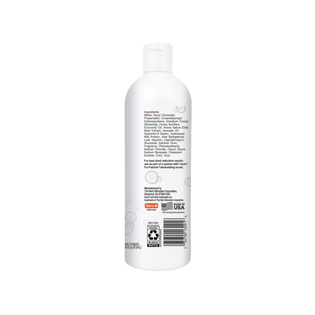 Hartz True Coat Thick Coat deshedding dog shampoo.