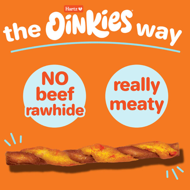 Oinkies Tender Twirls with real chicken breast and sweet potato.