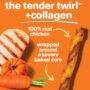 Oinkies Tender Twirls with collagen and real chicken breast jerky.