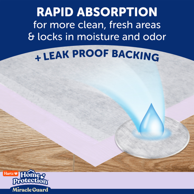 Hartz® Home Protection™ Miracle Guard™ Lavender Scented Extra Absorbent Dog Pads 50 count rapid absorbtion