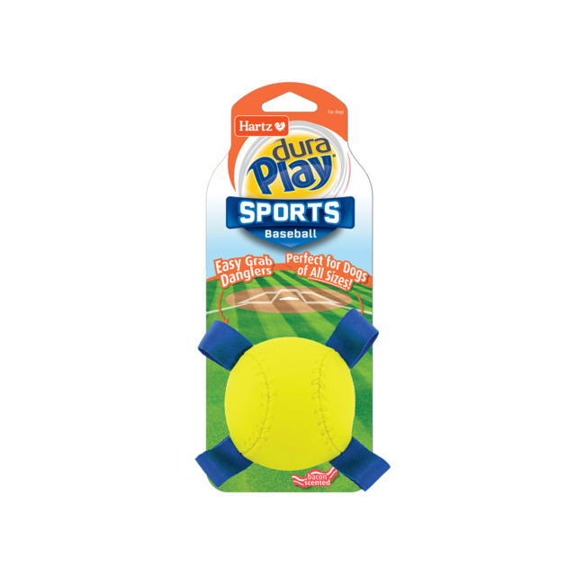 Hartz® Dura Play® Sports Baseball Dog Toy, Front