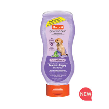 New! Hartz Groomer's Best Tearless hypoallergenic dog shampoo.
