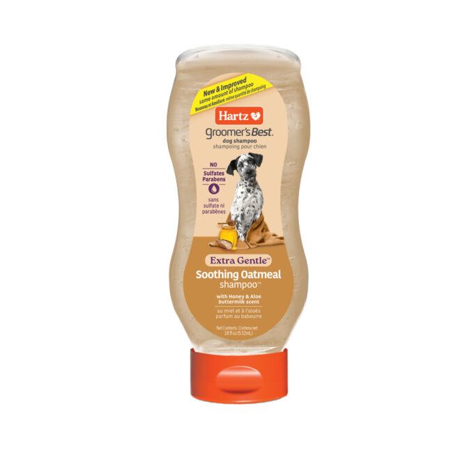 Hartz Groomer's Best oatmeal shampoo for dogs.