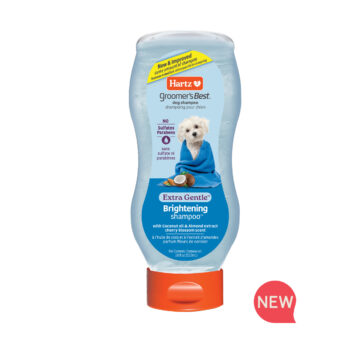 New! Hartz Groomer's Best Brightening shampoo for dogs.