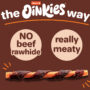 Oinkies beefy twists dog treat. Really meaty.