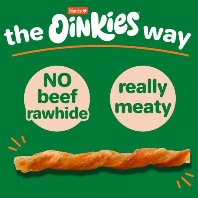 Hartz oinkies really meaty chicken n veg twists
